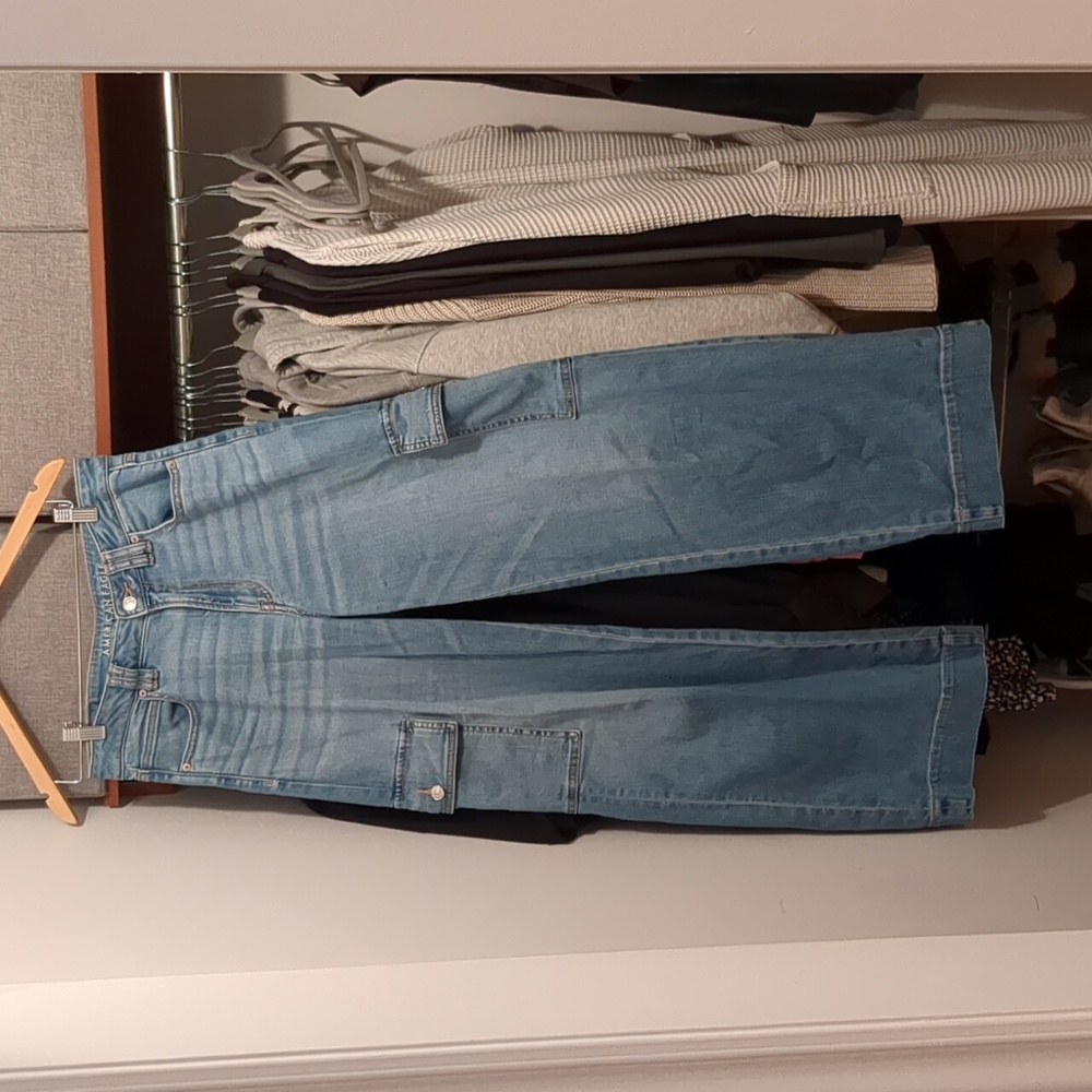American Eagle cargo baggy jeans stretch